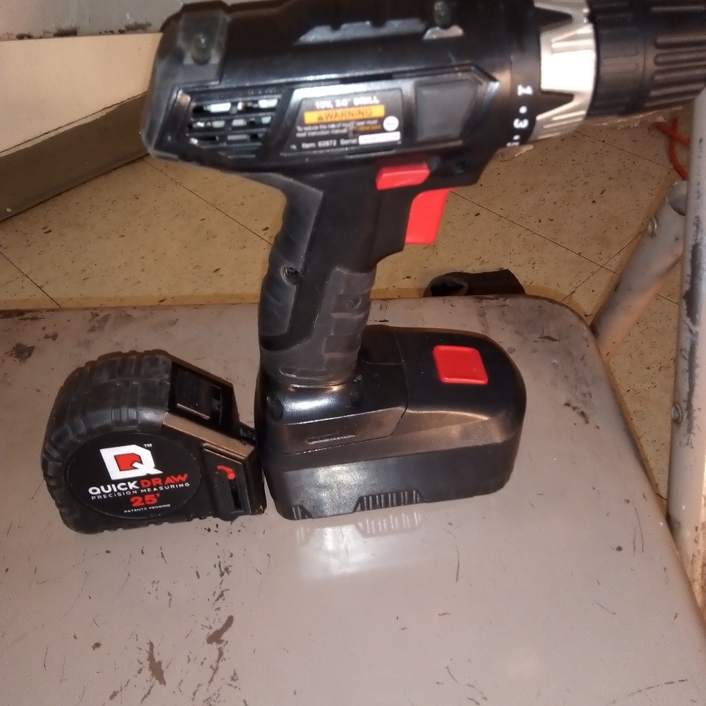 Brand new drill and 25' tape measure